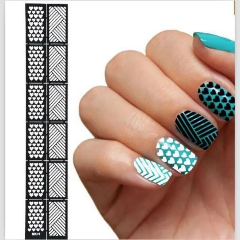 Nail Art Stencils – French Manicure Spray Template 3D Nail Art Stencils PLUSH