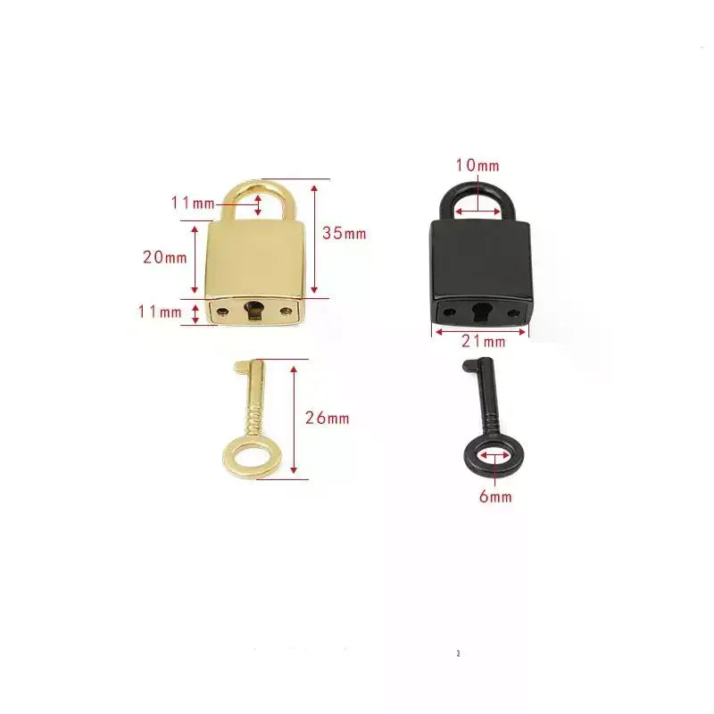 Mini Zinc Alloy Padlock with Key – Diary, Jewelry Box & Bag Lock Mini Padlock Set PLUSH