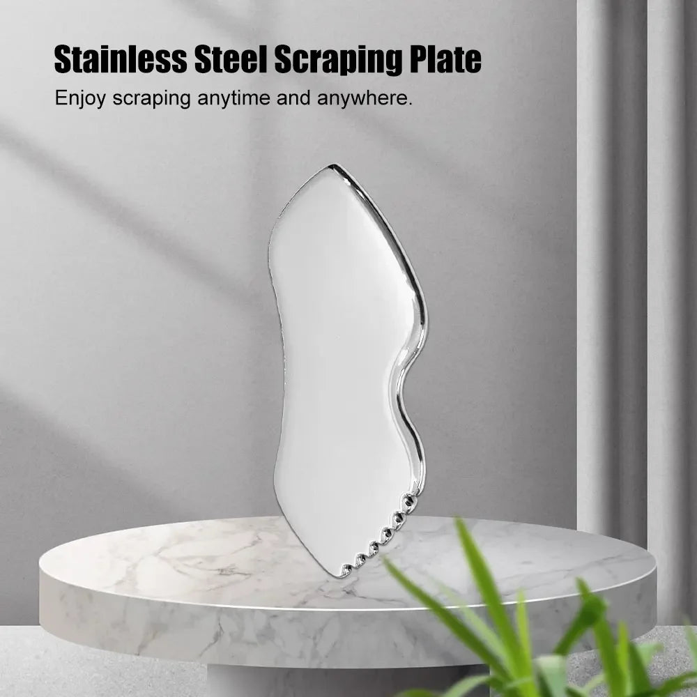 Stainless Steel Gua Sha Board – Facial & Body Massager Gua Sha Massager PLUSH