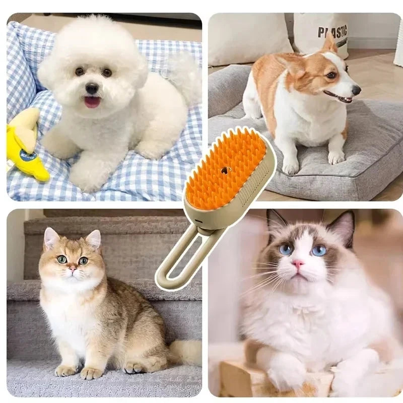 Pet Spray Massage Brush – Folding Deshedding Comb for Cats & Dogs Pet Grooming Brush PLUSH