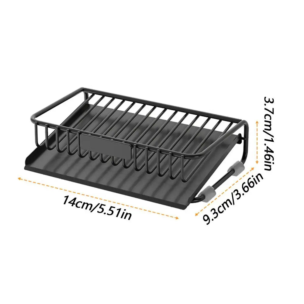 Soap Rack Drainer – Bathroom & Kitchen Sink Organizer Shelf Soap Rack Drainer PLUSH Black