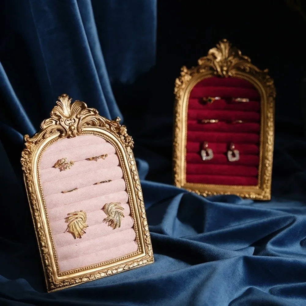 Vintage Velvet Jewelry Display Shelf – Earring & Ring Storage Jewelry Display Shelf PLUSH
