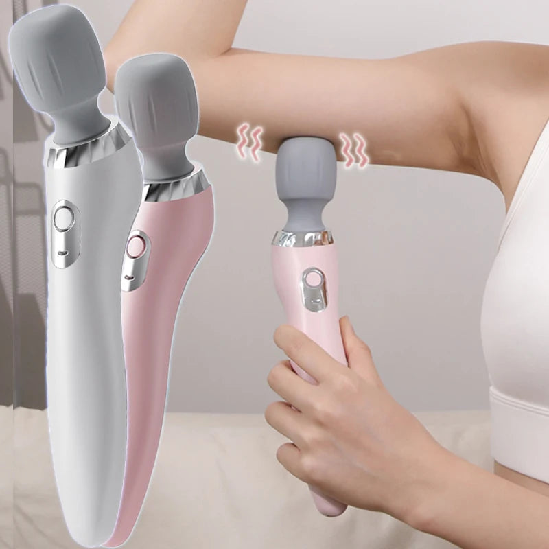 USB Rechargeable Vibration Massage Stick – Neck Back & Legs Vibration Massage Wand PLUSH
