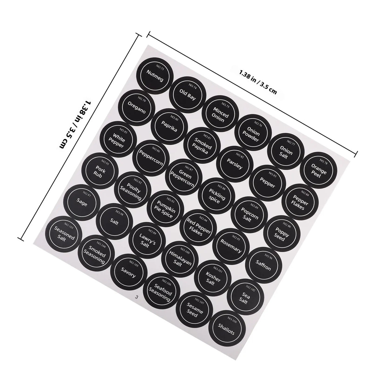 Chalkboard Labels for Spice Jars & Food Containers – 20 Sheets Kitchen Organization Labels PLUSH