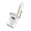 Wooden Handle Stainless Steel Strainer Basket – Pasta Skimmer Kitchen Strainer Basket PLUSH 1PC