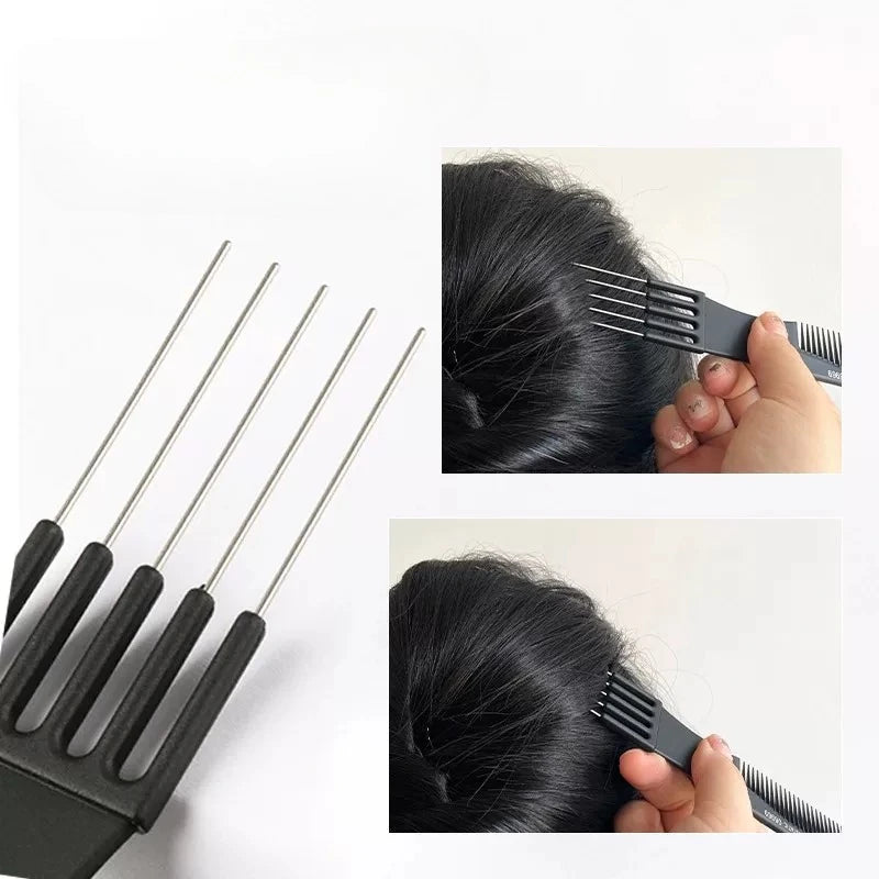 Metal Fork Pick Comb – Afro Curly Thick Hair Styling Tool Hair Pick Comb PLUSH