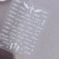 3D Angel Wings Nail Stickers – Black & White Letter Decals Nail Art Stickers PLUSH A2