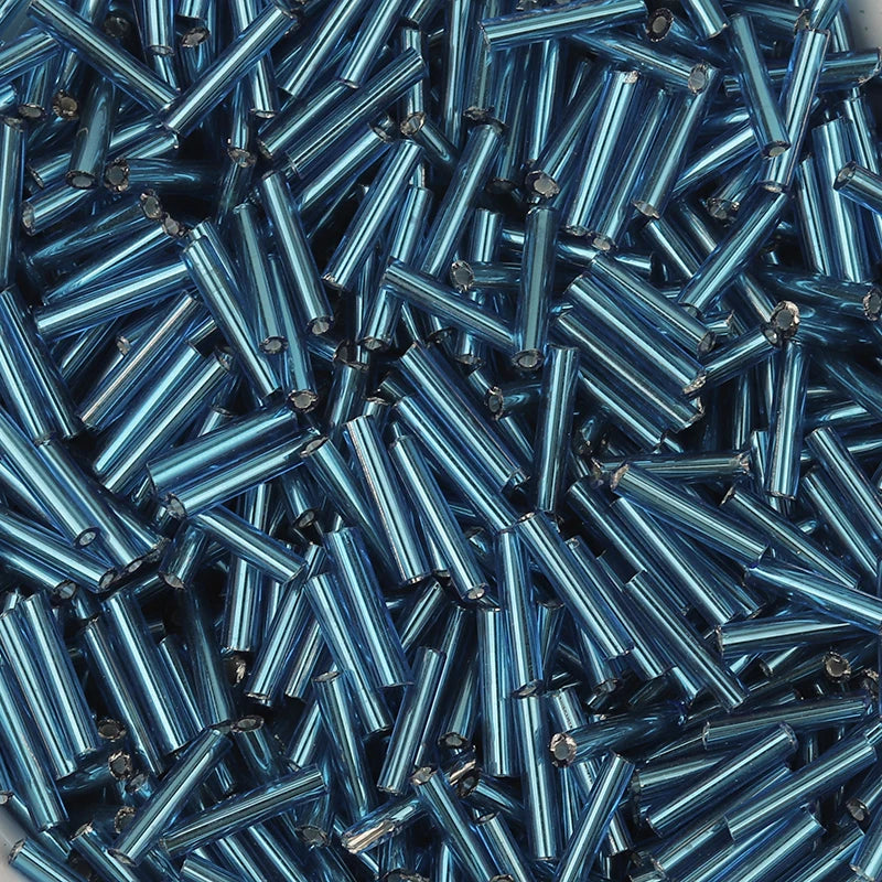 Silver Filled Glass Tube Seed Beads 10–50g | DIY Jewelry Glass Seed Beads PLUSH Blue 10g ab 140pcs
