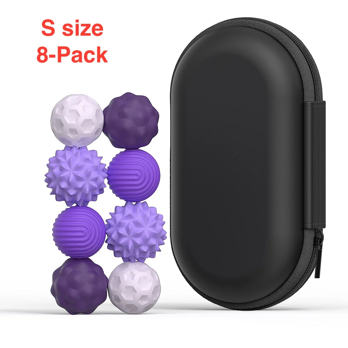 Silicone Magnetic Sensory Fidget Balls for Kids & Adults Sensory Fidget Toy PLUSH S 8-pack Purple