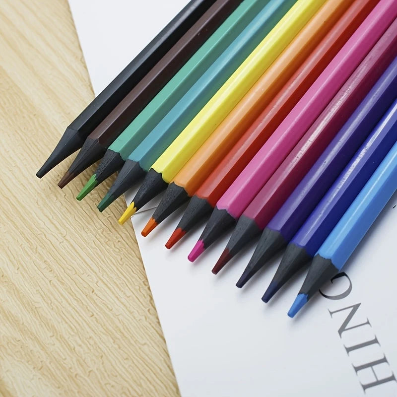 12 Soft Core Colored Pencils – Vibrant Colors for Artists Colored Pencil Set PLUSH