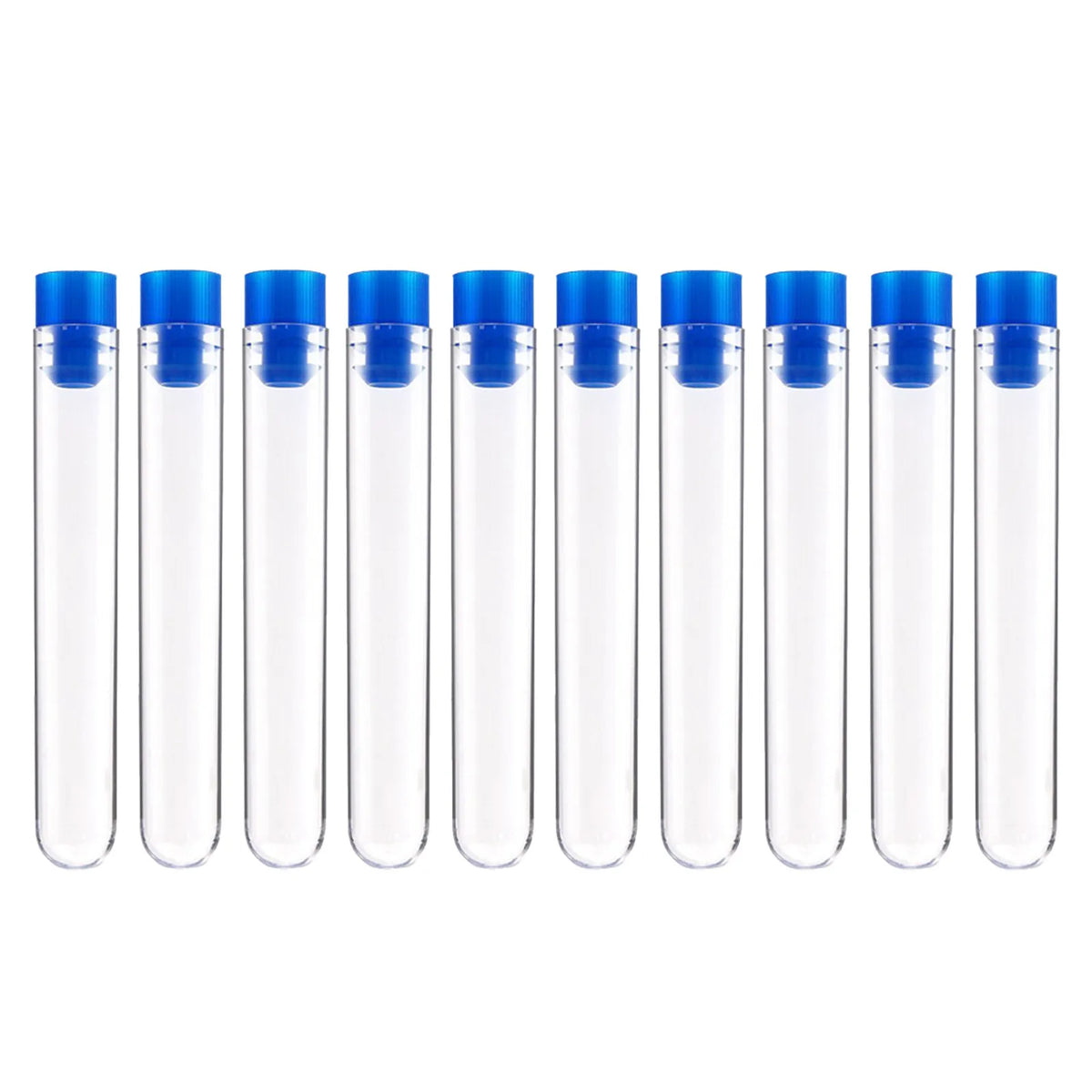 50pcs Clear Plastic Test Tubes with Lids – Lab Science Kit Lab Test Tubes PLUSH