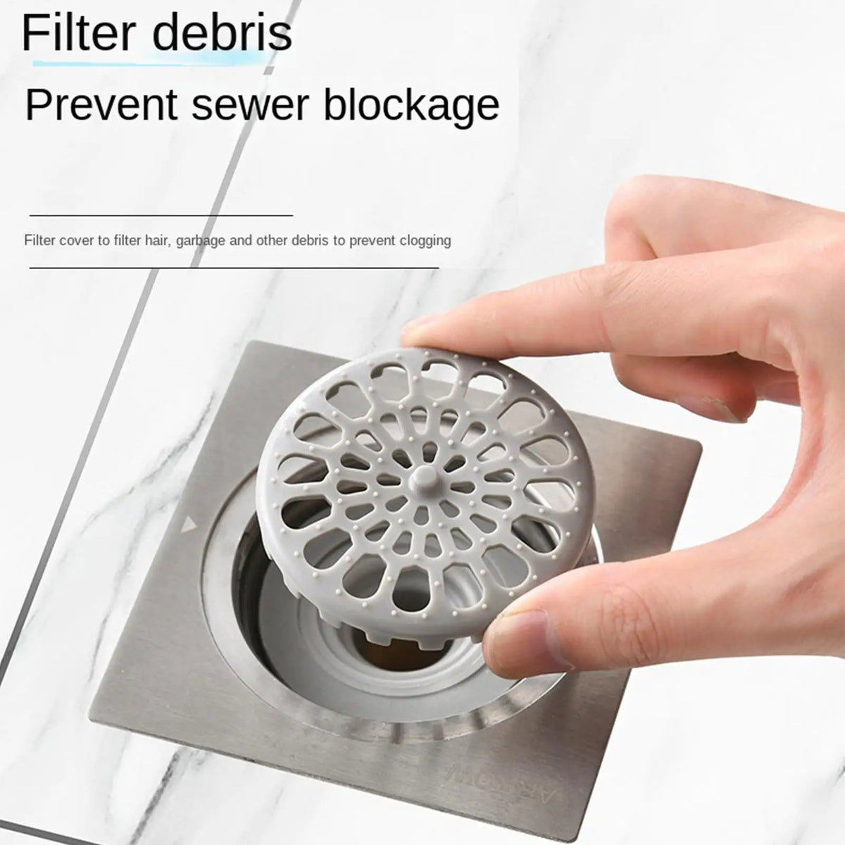Anti-Odor Shower Floor Drain Plug & Hair Filter – ABS Floor Drain Plug PLUSH