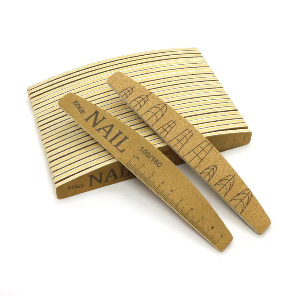25-Pack Double-Sided Nail Files – Professional Emery Boards Nail File Set PLUSH