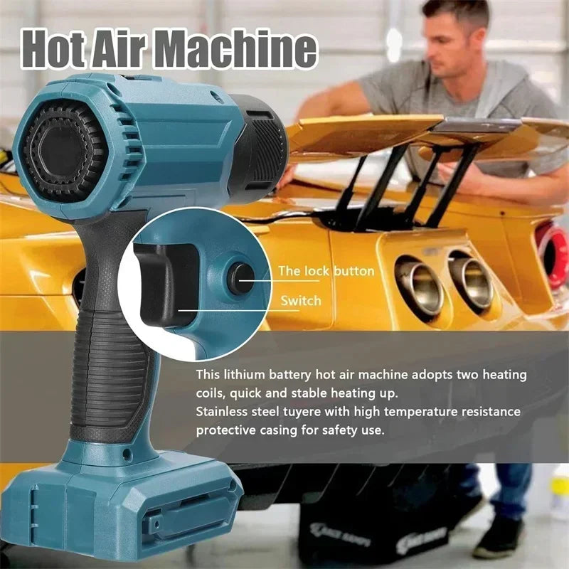 Cordless Heat Gun for Makita 18V – 4 Nozzles, 3 Temps Cordless Heat Gun PLUSH