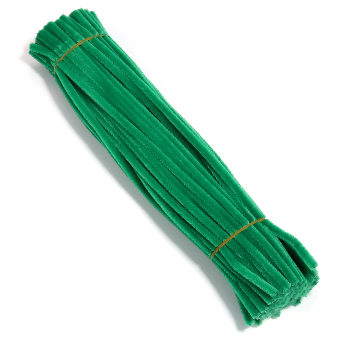 100pcs Chenille Pipe Cleaners – DIY Crafts & Jewelry Making Craft Wire Supplies PLUSH green 30cm