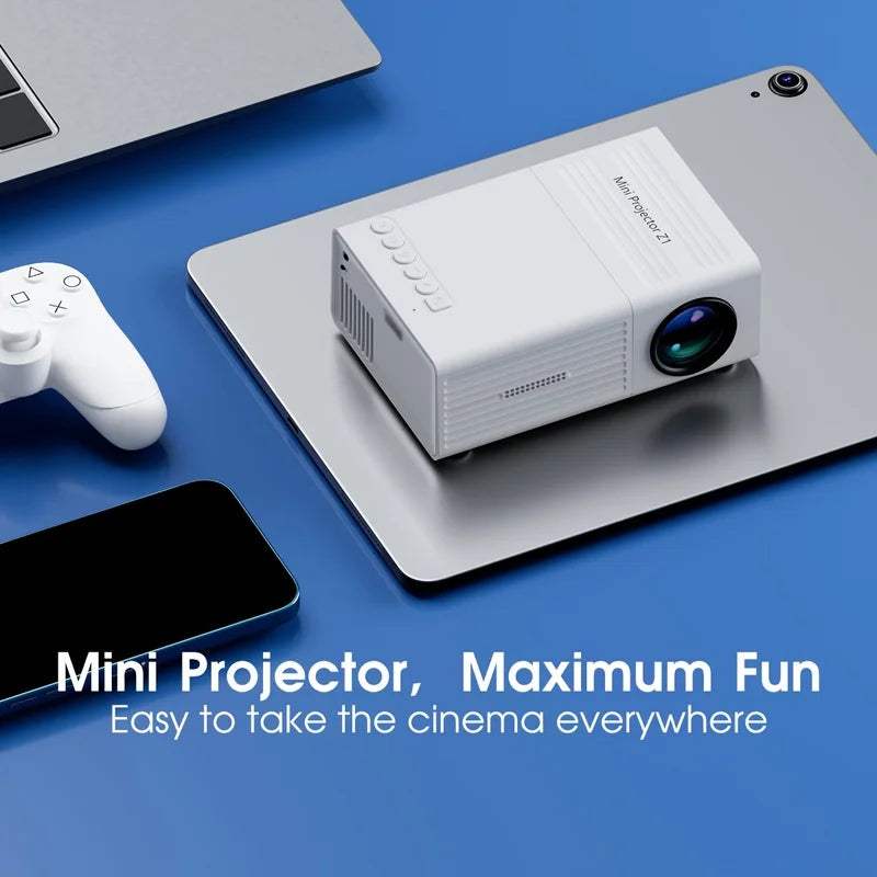 Portable 1080P Projector USB Remote – Phones, Tablets & Laptops Portable Projector PLUSH