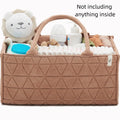 Large Capacity Portable Diaper Bag Off White Tote for Moms Diaper Tote Bag PLUSH camel