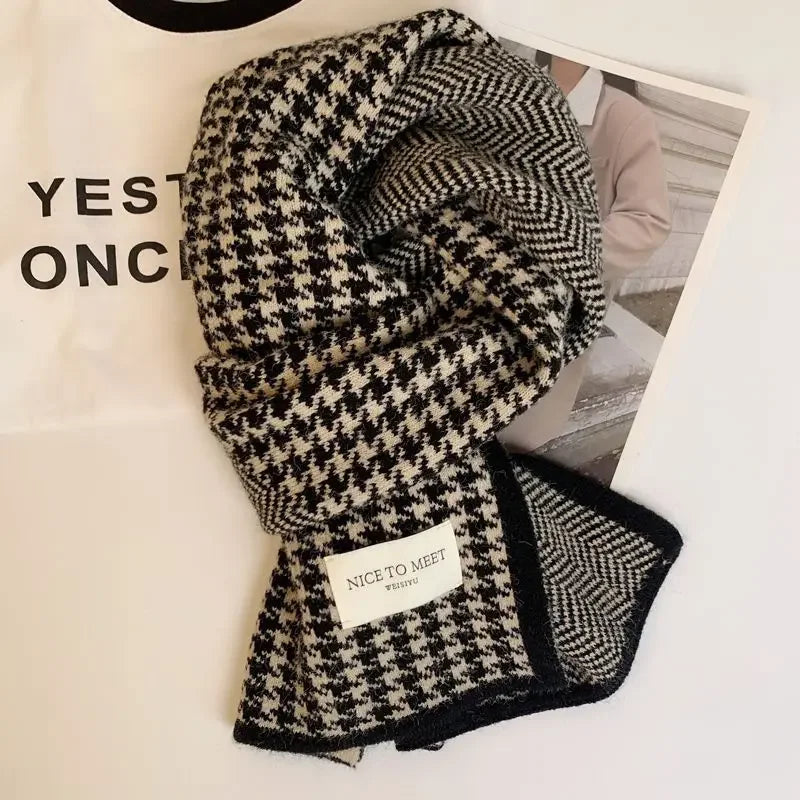 Women's Thickened Double-Sided Knit Scarf Set – Warm Winter Knit Scarf Set PLUSH