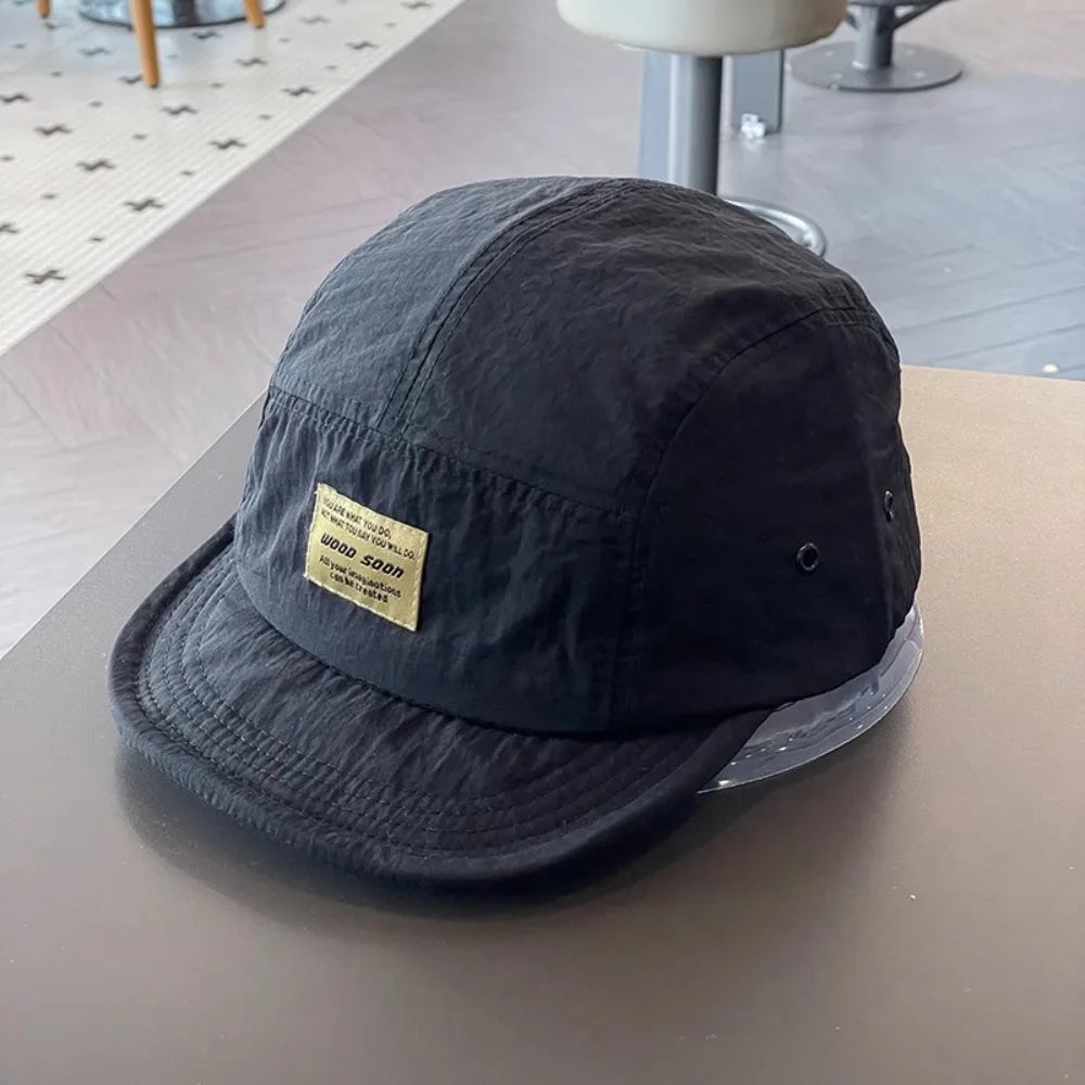 Japanese Short Brim Cotton Baseball Cap – Women's Casual Hat Women's Baseball Cap PLUSH Black