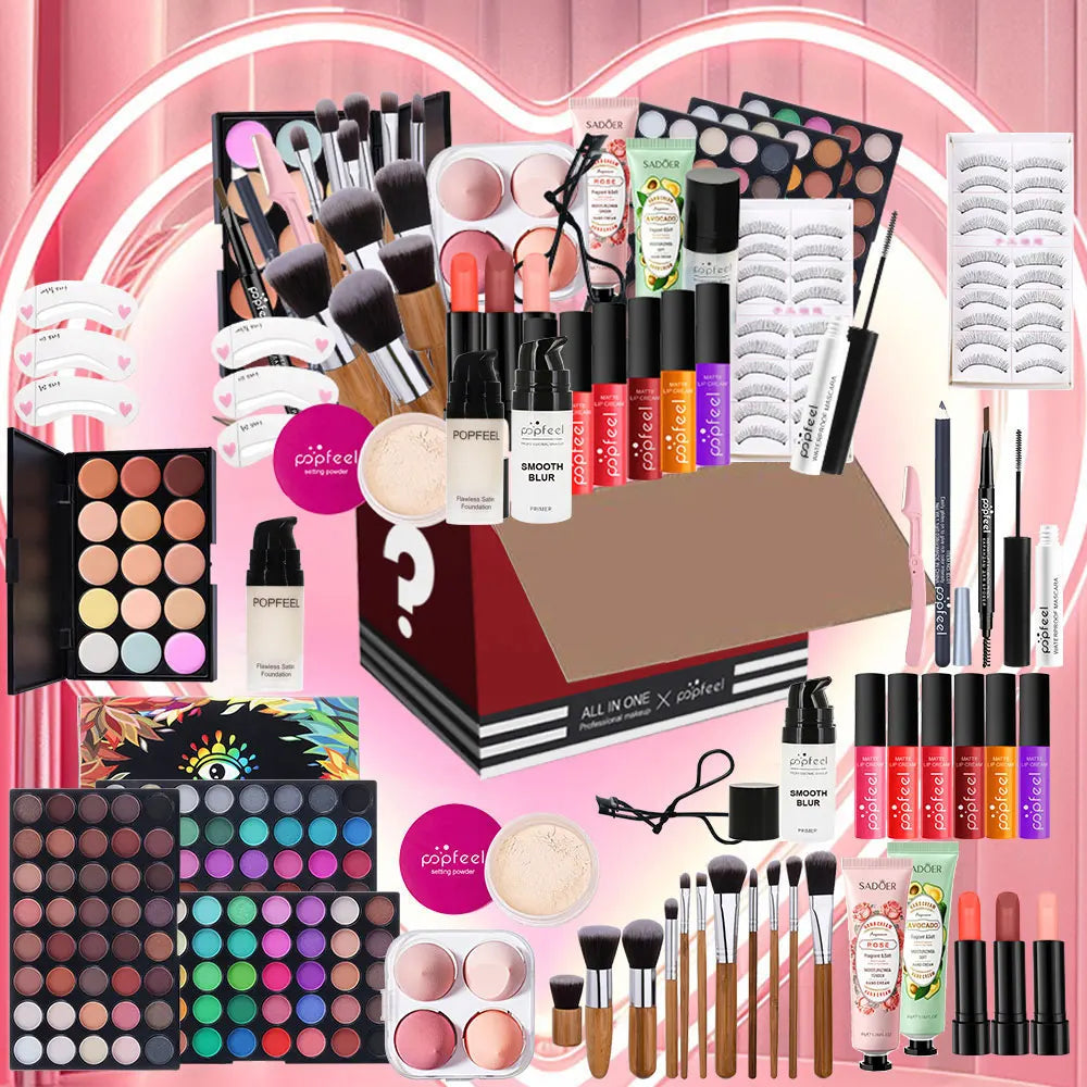 POPFEEL 27-Piece Complete Makeup Gift Set – Holiday Beauty Kit Makeup Gift Set PLUSH