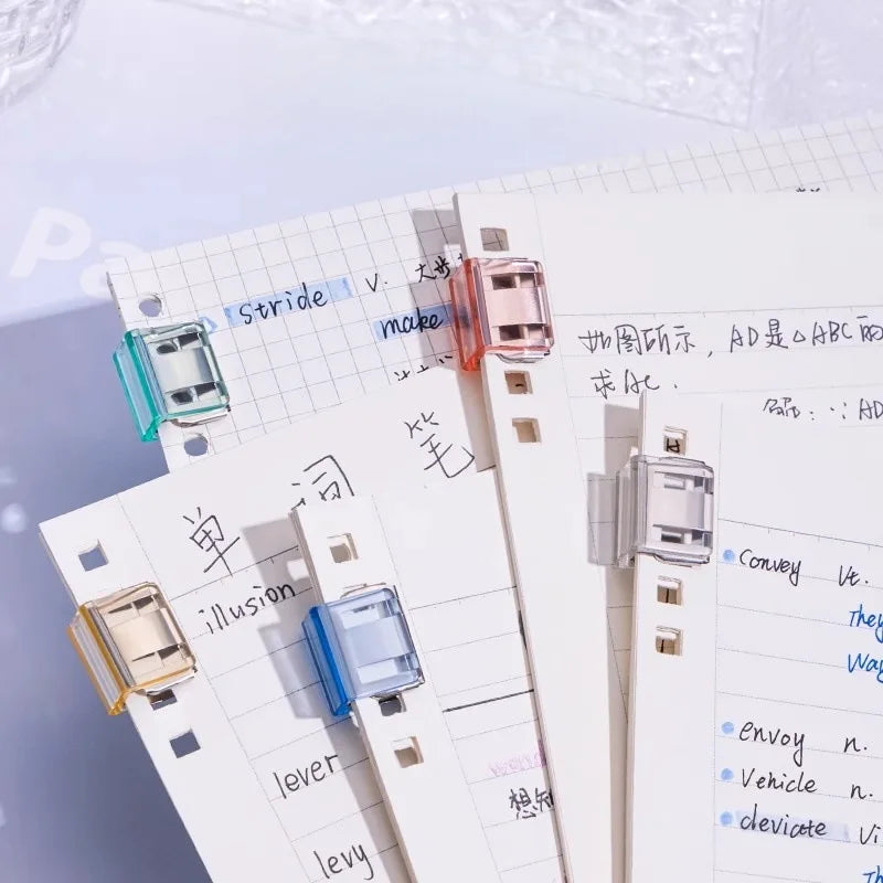 Sliding Push Clips for File & Document Organization – 10-30 Sheets Document Binder Clip PLUSH