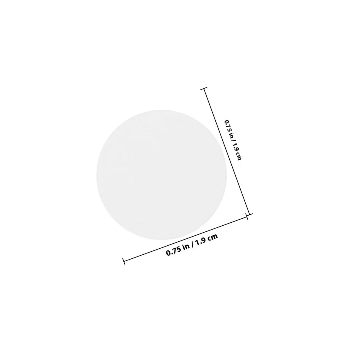 1000pcs Blank Round Circle Label Stickers 1.9cm – Printable Roll Circle Label Stickers PLUSH