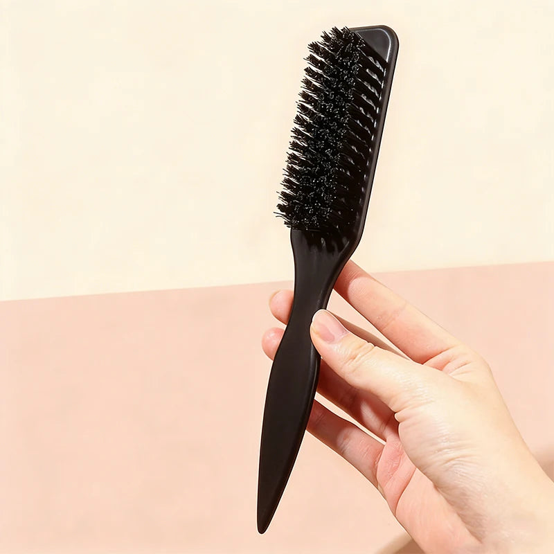 Slick Back Hair Brush – Edge Control, Ponytail & Bun Styling Hair Styling Brush PLUSH