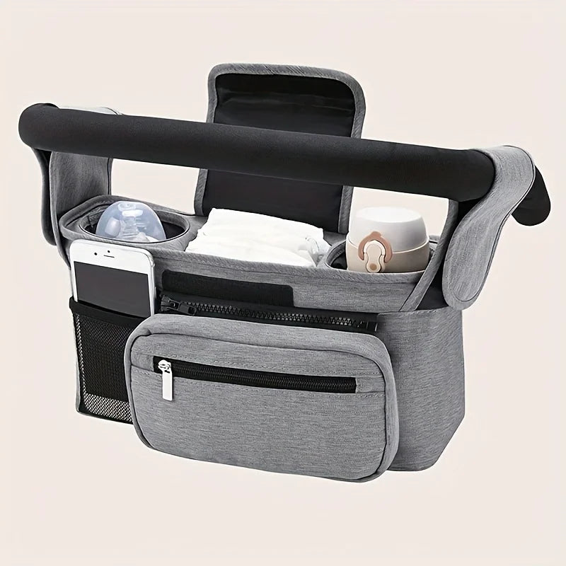Large Stroller Organizer Bag – Multi-Compartment Oxford Cloth Stroller Organizer Bag PLUSH