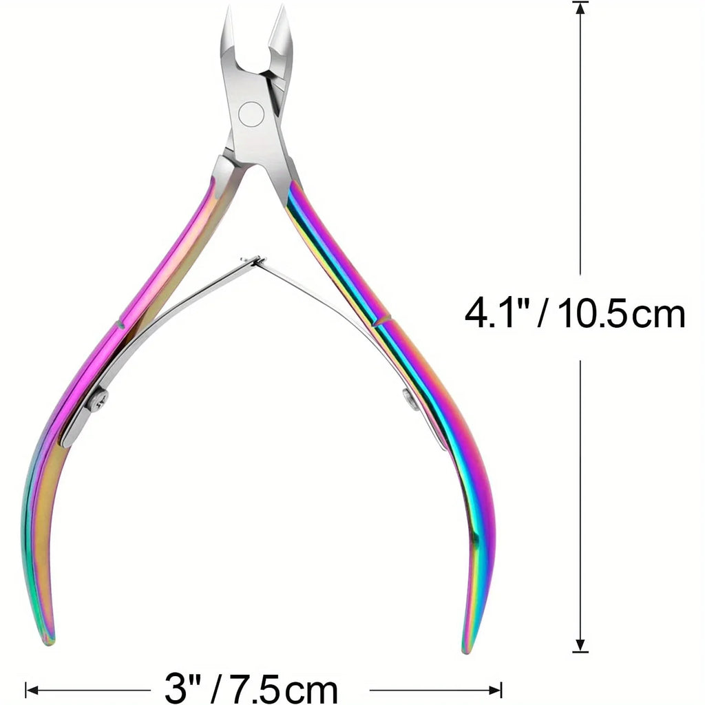 4-Piece Stainless Steel Cuticle Nipper Set | Dual Spring Nail Tool Cuticle Nipper Set PLUSH