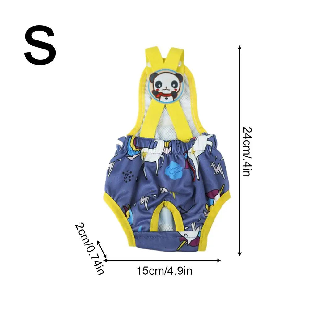 Washable Cartoon Print Female Dog Diaper Sanitary Pants Dog Diaper Pants PLUSH Dark Purple