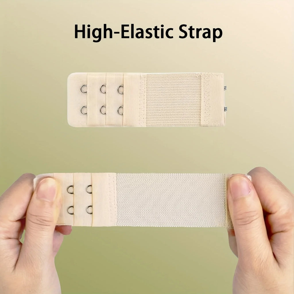 3-Pack Elastic Bra Extenders – 3 Row 2 Hook Women's Accessory Bra Extender PLUSH