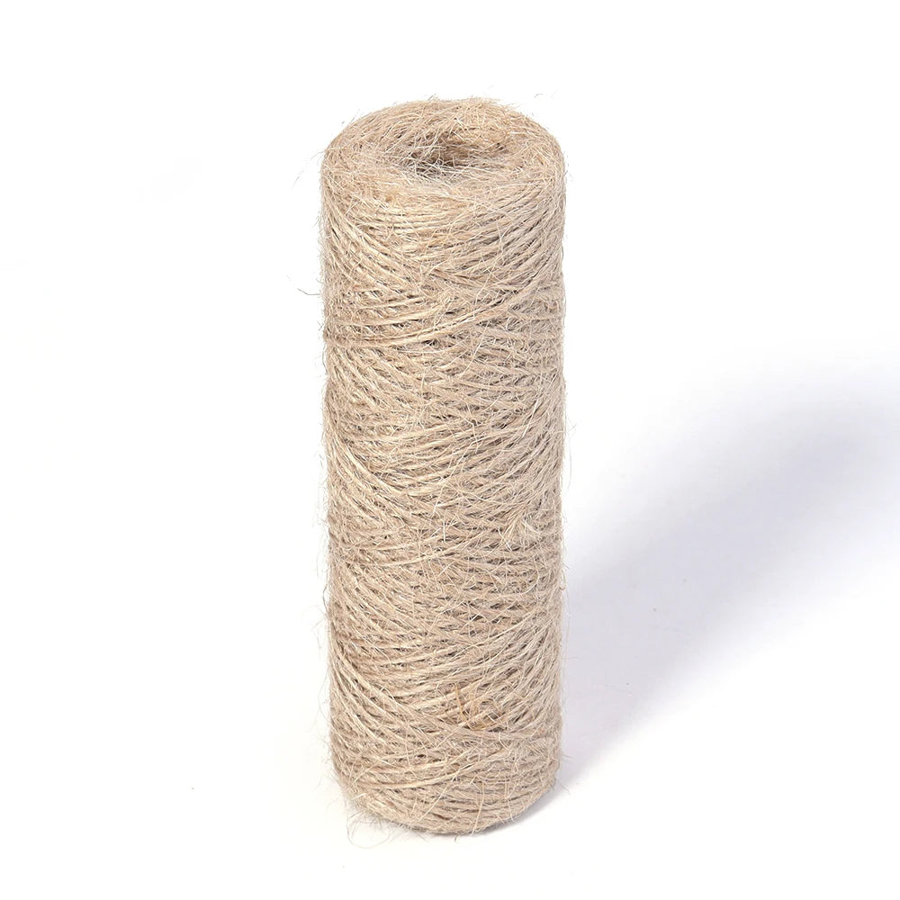 100m Natural Jute Twine Roll – Braided Rope for DIY Crafts Jute Craft Twine PLUSH 1mm