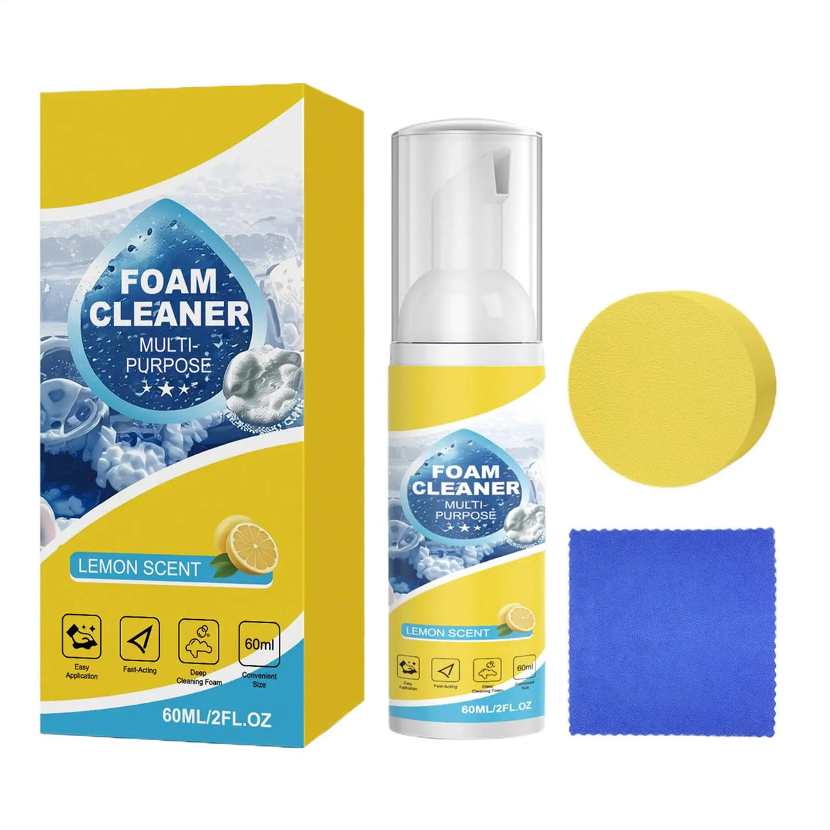 60ml Car Foam Cleaner Spray – Multi-Surface Interior Cleaner Car Foam Cleaner PLUSH