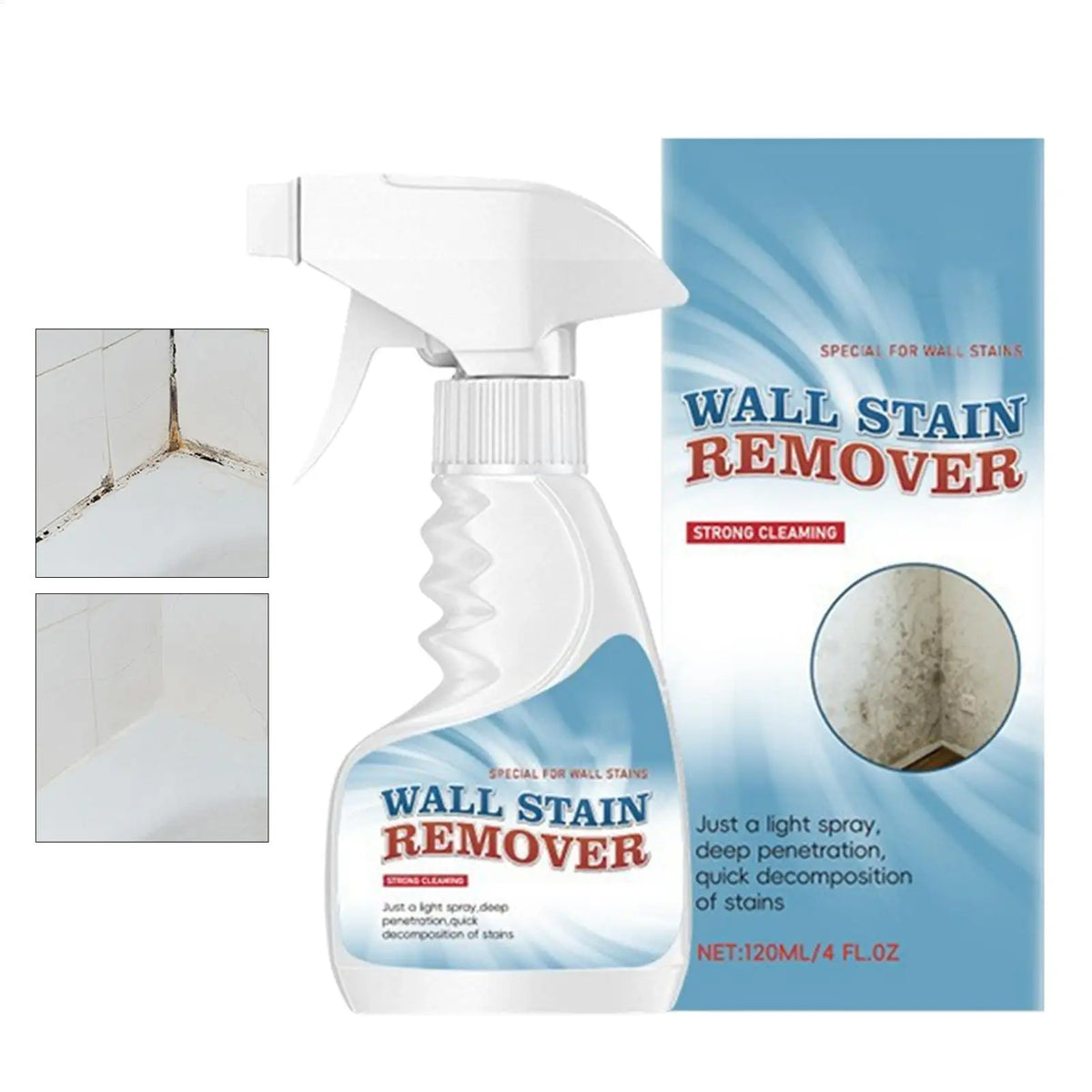 Mould Removal Spray – Wall & Bathroom Mildew Cleaner 500ml Mould Remover Spray PLUSH