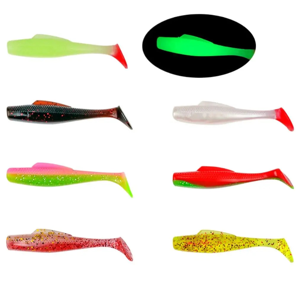 T-Tail Soft Silicone Swim Lures 6cm/8.5cm – Multicolor Bait Set Soft Fishing Lures PLUSH