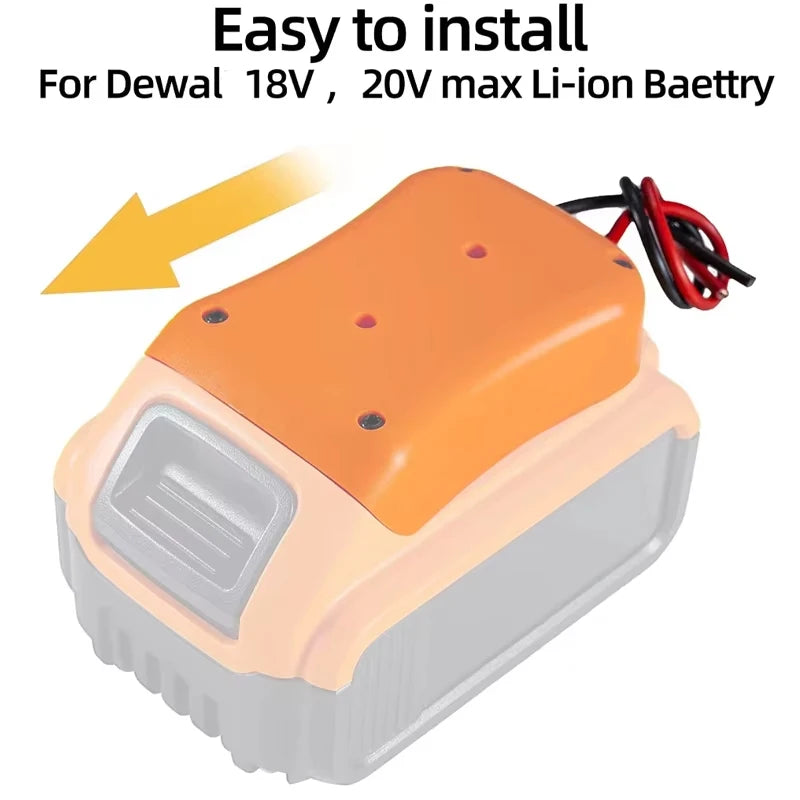 ZWINCKY 3/5pcs DeWalt 18V/20V Battery Adapter – 12AWG Connector Battery Adapter PLUSH