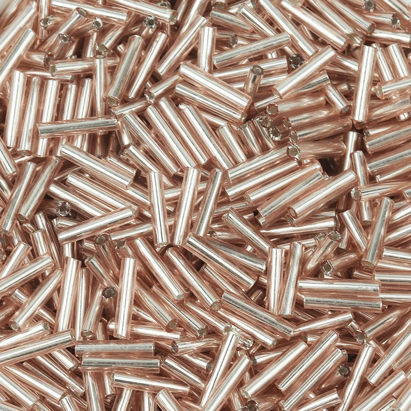Silver Filled Glass Tube Seed Beads 10–50g | DIY Jewelry Glass Seed Beads PLUSH Light Pink 10g ab 140pcs