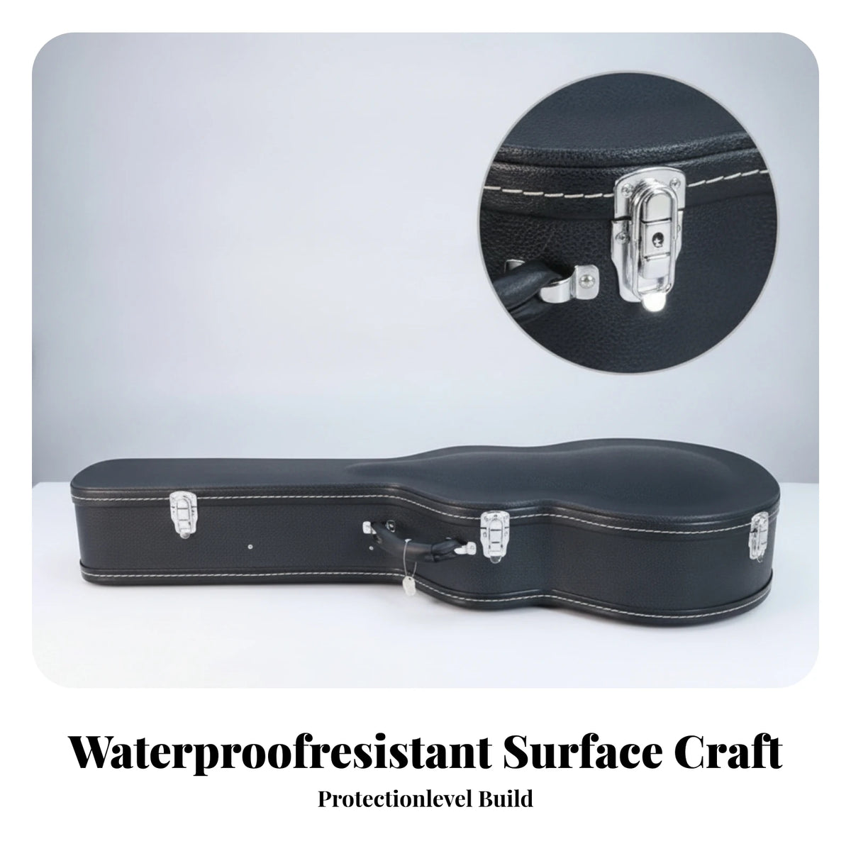 Hardshell Acoustic Guitar Case – Waterproof 42/43 Inch Hardshell Guitar Case PLUSH