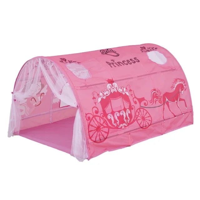 2-in-1 Dome Kids Play Tent – Sea World & Princess Patterns Kids Play Tent PLUSH pink