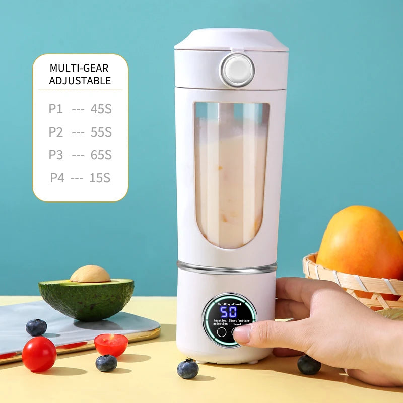 USB Rechargeable Portable Juicer Mini Blender Cup – Dual Lids Portable Juicer Blender PLUSH