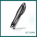 Ouriner Stainless Steel Nail Clippers – Finger & Toe Trimmer Nail Clipper Trimmer PLUSH Large Black