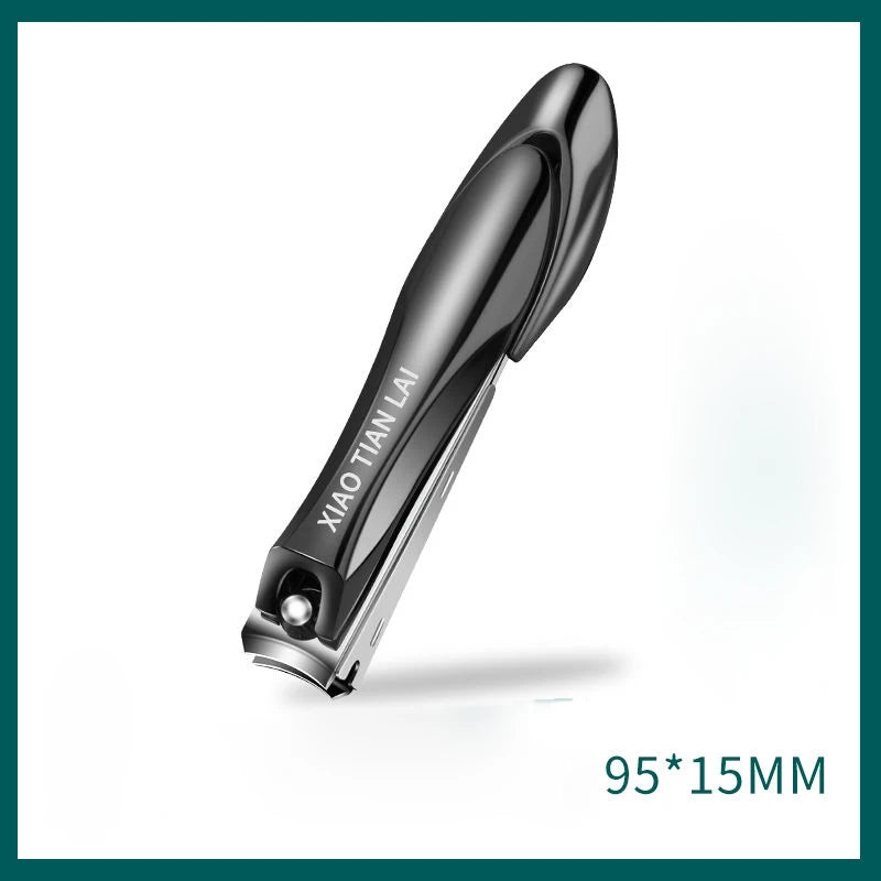 Ouriner Stainless Steel Nail Clippers – Finger & Toe Trimmer Nail Clipper Trimmer PLUSH Large Black
