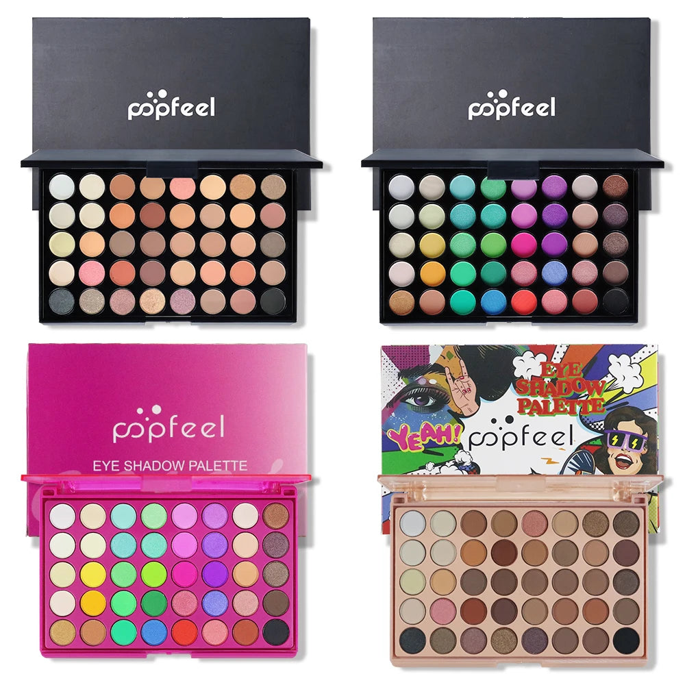 POPFEEL 40-Color Eyeshadow Palette – Matte & Shimmer Shades Eyeshadow Palette PLUSH