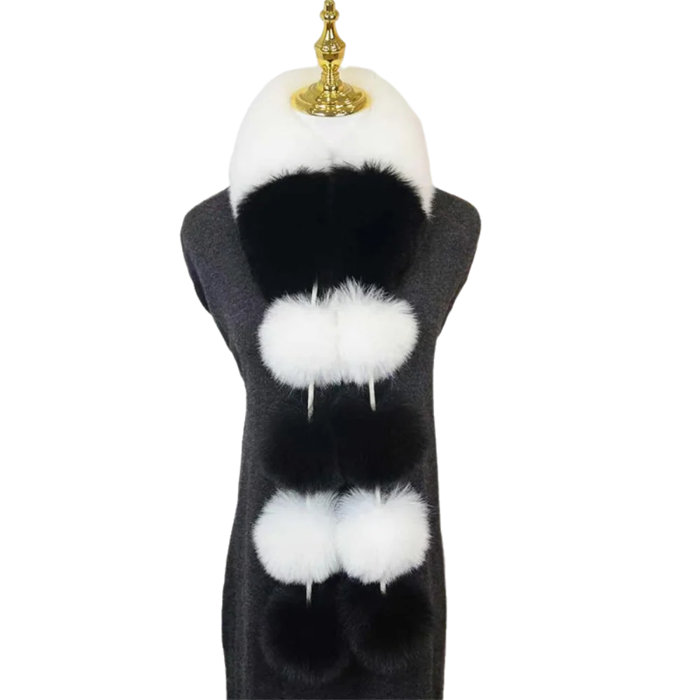 Women's Faux Plush Christmas Scarf with Pom-Pom | Warm & Cozy Faux Plush Scarf PLUSH Style-1