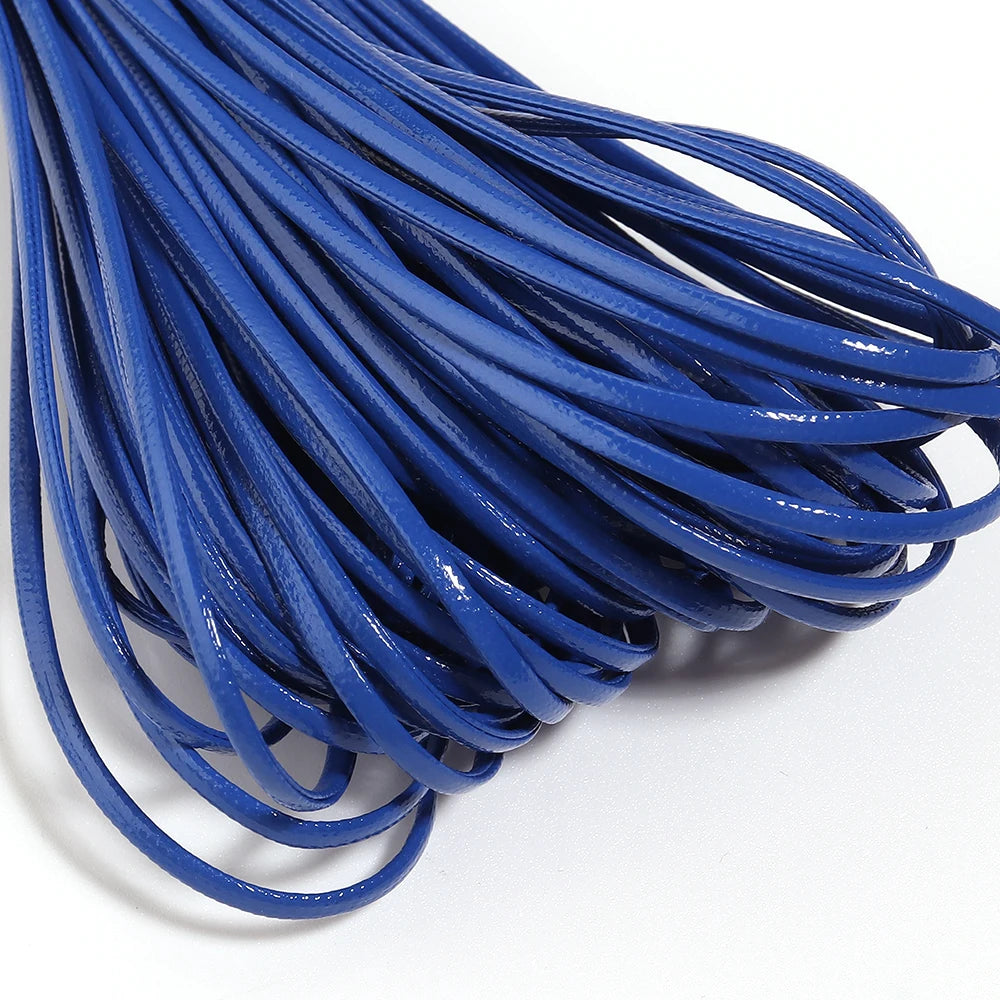 50 Yards 2mm Flat Faux Leather Cord – Multicolor DIY Crafts Leather Craft Cord PLUSH royal blue