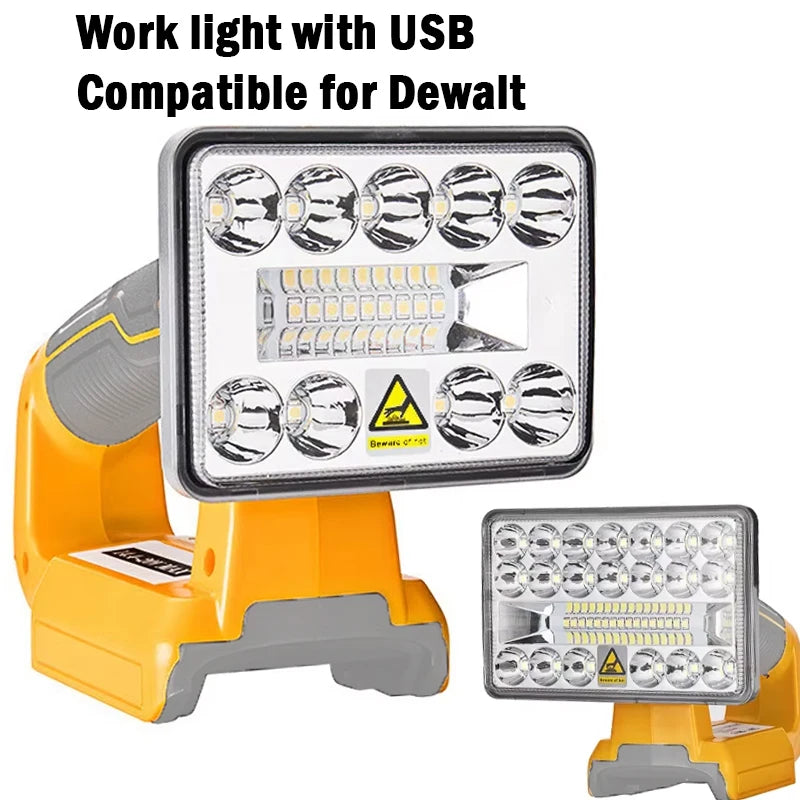 ZWINCKY 18W LED Work Light for DEWALT 14.4V–20V Battery LED Work Light PLUSH