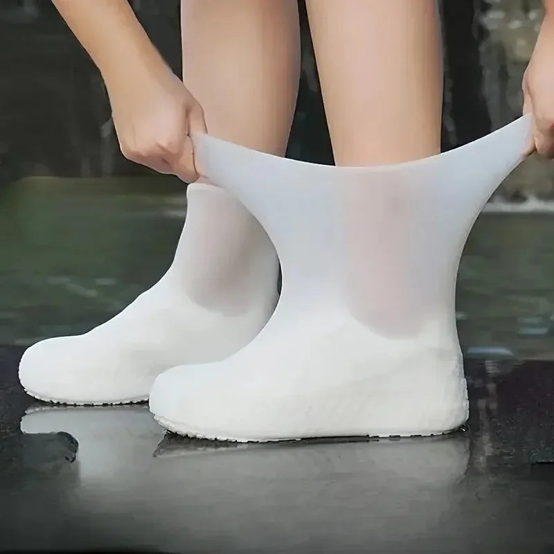 Silicone Waterproof Shoe Covers – Non-Slip Reusable Rain Overshoes Rain Shoe Covers PLUSH