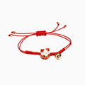 Ceramic Cat Bell Red Rope Bracelet – Lucky Zodiac Women's Gift Charm Bracelet PLUSH red