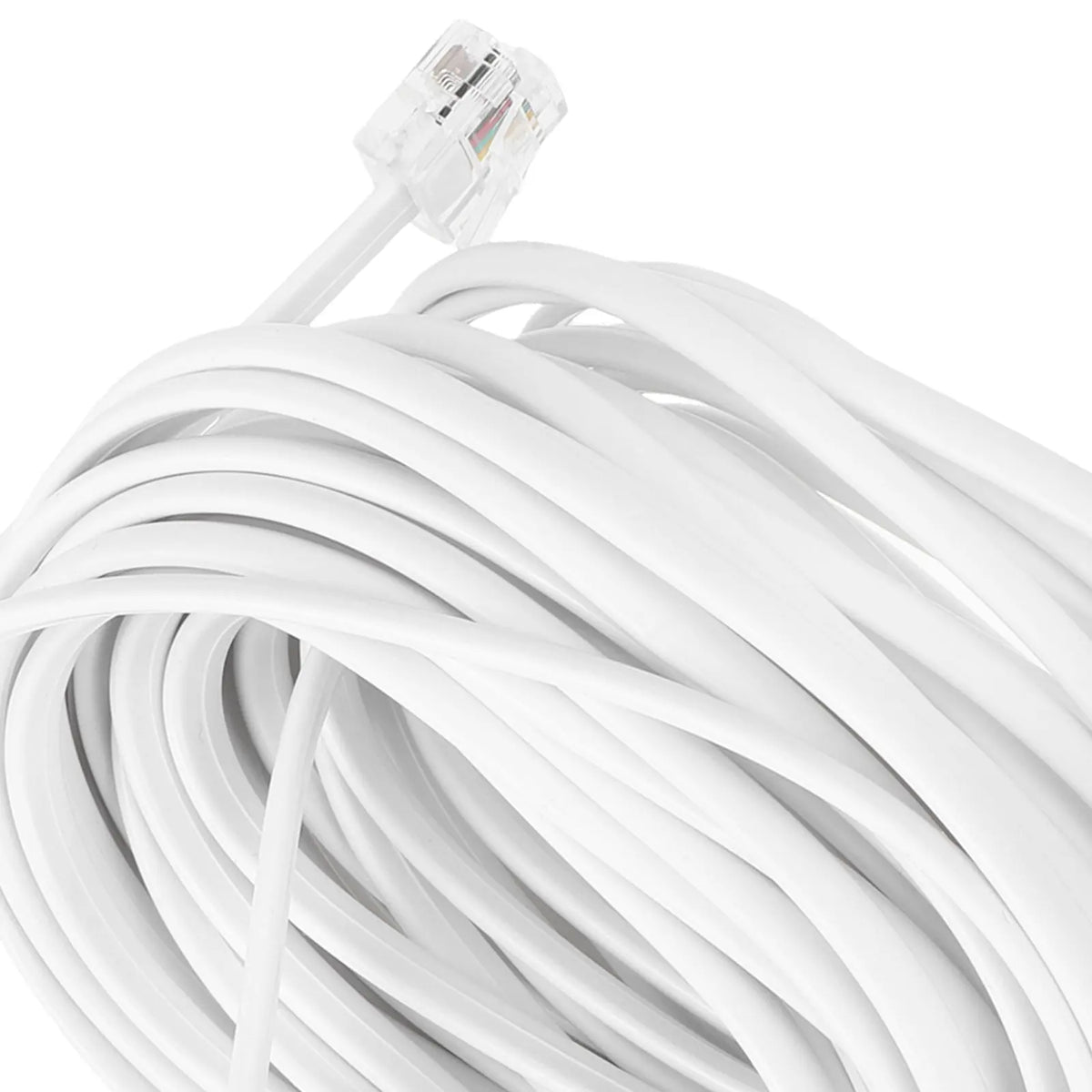 Extra Long 25FT Landline Telephone Extension Cord – White Telephone Extension Cord PLUSH