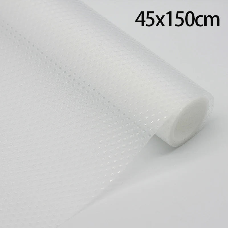 Waterproof Anti-Mold Cabinet Drawer Liner Mat – Extra Large Shelf & Drawer Liner PLUSH Transparent45x150cm